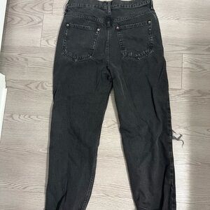 Free People Black Straight Leg Jeans Relaxed Fit